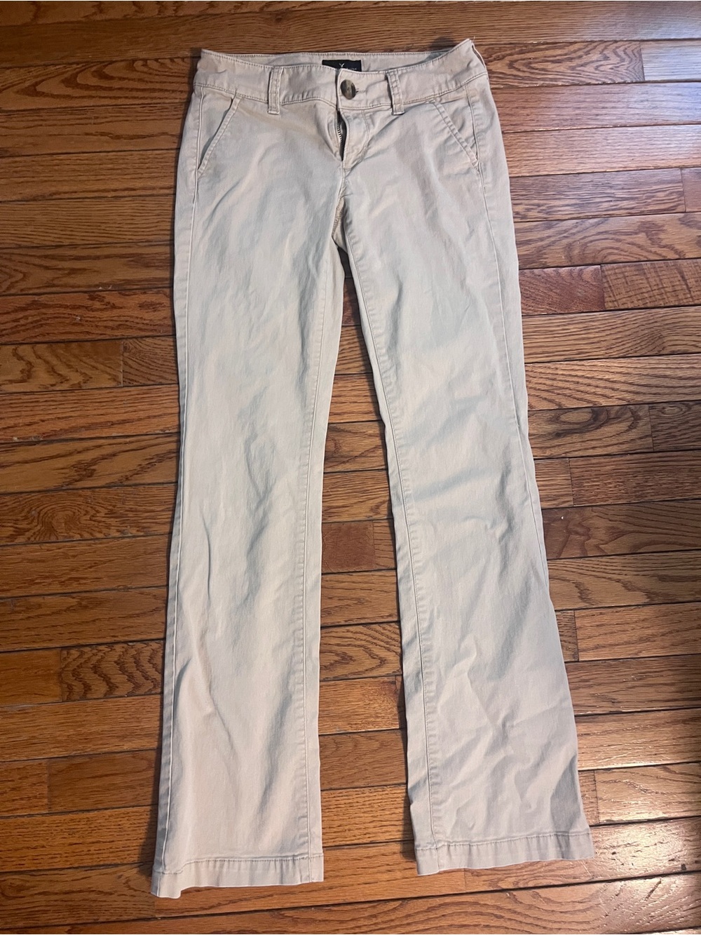 American eagle skinny boot kick khaki dress pants 00